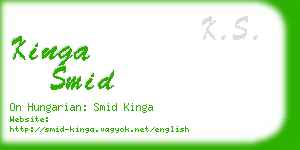 kinga smid business card